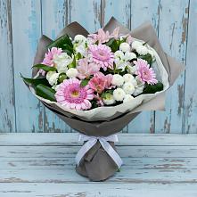 Букет цветов из:  Герберы, Альстромерии и Хризантемы #REPLACE_PRED# Бжедугхабле