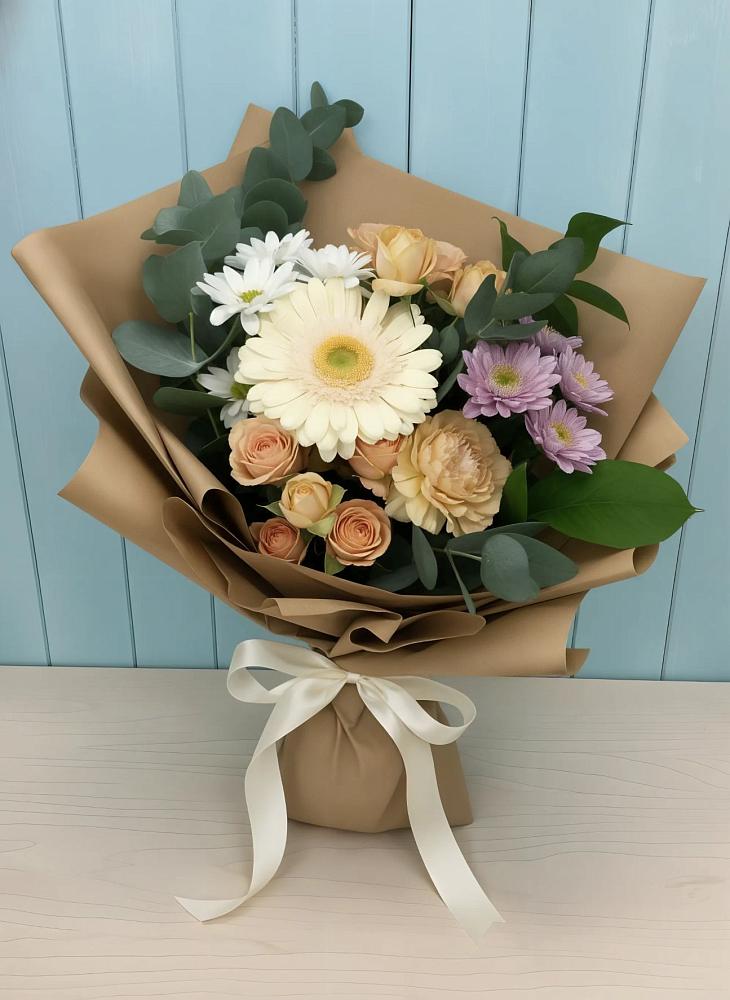 Букет цветов из: Герберы и Хризантемы в Бжедугхабле