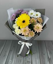Букет цветов из:  Розы, Герберы и Хризантемы в Бжедугхабле