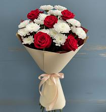 Букет цветов из:  Розы и Хризантемы в Бжедугхабле