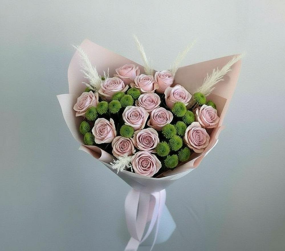 Букет цветов из: Розы и Хризантемы в Бжедугхабле