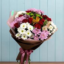 Букет цветов из:  Розы, Хризантемы и Альстромерии в Бжедугхабле