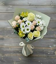 Букет цветов из:  Альстромерии, Розы и Хризантемы в Бжедугхабле