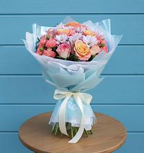 Букет цветов из:  Хризантемы и Розы в Бжедугхабле