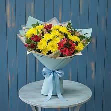 Букет цветов из:  Альстромерии и Хризантемы в Бжедугхабле