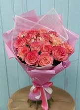 Букет 15 Розовых роз Равель в Бжедугхабле