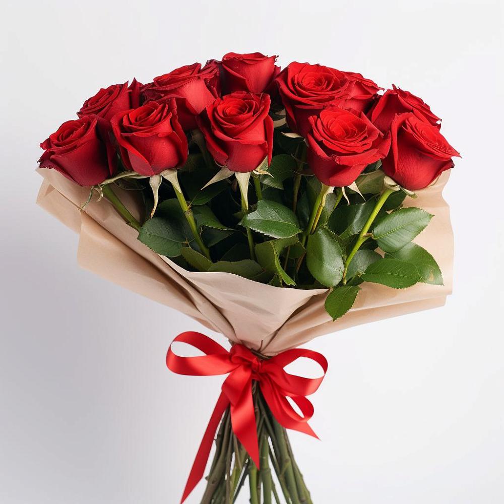 Букет 11 Красных роз Эдлесс Лав в Бжедугхабле